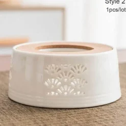 Teekannen-Kerzenwärmer aus Keramik – tragbares Mini-Design