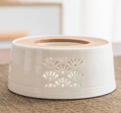 Teekannen-Kerzenwärmer aus Keramik – tragbares Mini-Design