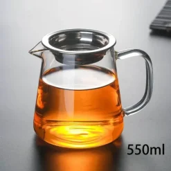 Teekannen-Set aus Glas – hitzebeständiges Puer-Teesieb