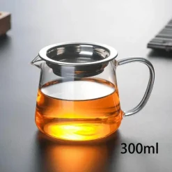 Teekannen-Set aus Glas – hitzebeständiges Puer-Teesieb