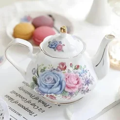 Teekannen-Set „Pink Camellia“ – Hochwertiges Porzellan-Teegeschirr