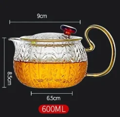 Teekannen-Sieb aus Glas – japanische Gaiwan-Puer-Teekanne