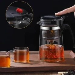 Teekessel aus Glas mit Sieb – Premium-Brühgerät für Tee und Kräutergetränke