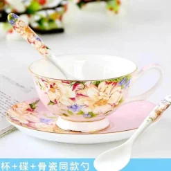 Teeservice aus Bone China – 1000 ml Teekanne mit Tassen für den Nachmittagstee