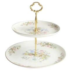 Teeservice aus Bone China: Teekanne, Teetasse, Untertasse, Obstteller, Tablett, Becher und Geschirr