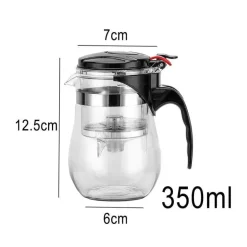 Teeservice aus Glas – 900 ml Wasserkocher mit Teesieb und Gaiwan-Kännchen