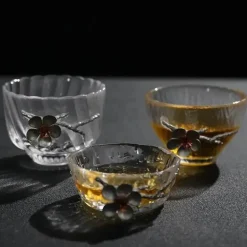 Teetassen-Set – Elegantes, geschnitztes Zinnglas, hitzebeständiges Puer-Design