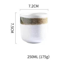 Teetassen-Set aus grober Keramik – 250 ml Kaffeetassen