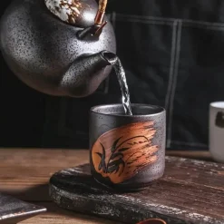 Teetassen-Set aus grober Keramik – 250 ml Kaffeetassen