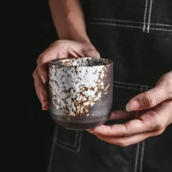 Teetassen-Set aus grober Keramik – 250 ml Kaffeetassen