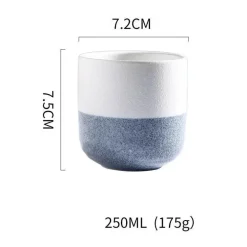 Teetassen-Set aus grober Keramik – 250 ml Kaffeetassen