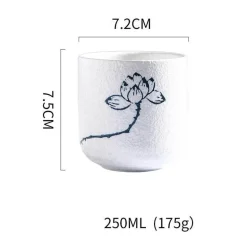 Teetassen-Set aus grober Keramik – 250 ml Kaffeetassen