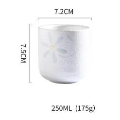 Teetassen-Set aus grober Keramik – 250 ml Kaffeetassen