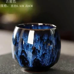 Teetassen-Set aus Keramik – Kung-Fu-Tassen aus Porzellan im Eierstil