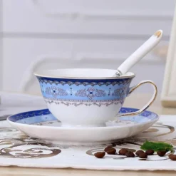 Teetassen-Set aus Keramik – elegante Kaffeetassen aus britischem Porzellan, 200 ml