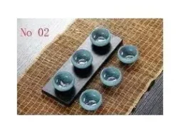 Teetassen-Set aus Keramik mit goldenem Fisch – chinesisches Jingdezhen-Design