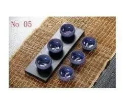 Teetassen-Set aus Keramik mit goldenem Fisch – chinesisches Jingdezhen-Design