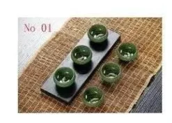 Teetassen-Set aus Keramik mit goldenem Fisch – chinesisches Jingdezhen-Design