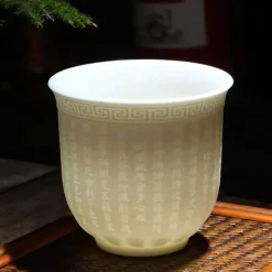 Teetassen-Set aus Knochenporzellan mit Ziegenmotiv – süße Keramiktassen mit Fat-Jade-Design