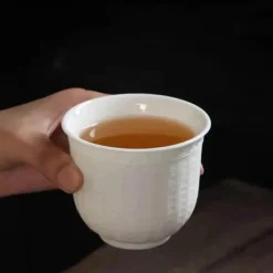 Teetassen-Set aus Knochenporzellan mit Ziegenmotiv – süße Keramiktassen mit Fat-Jade-Design