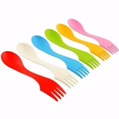 6-teiliges Outdoor-Göffel-Set – Camping-Utensilien für Wanderungen und Picknicks