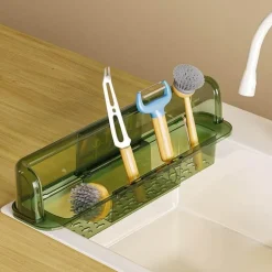 Teleskop-Aufbewahrungsregal für die Küchenspüle – spritzwassergeschützter Organizer