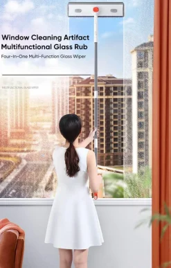 Teleskop-Fensterschaberbürste – verstellbarer Reiniger mit langem Griff
