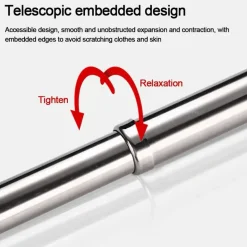 Teleskop-Garderobenstange aus Edelstahl zum Aufhängen von Kleidung und Vorhängen