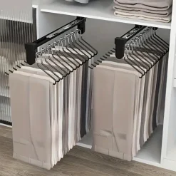 Teleskop-Hosenbügel – Platzsparender Metall-Organizer für den Kleiderschrank