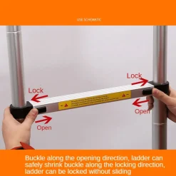 Teleskop-Klappleiter – verstellbares, rutschfestes Design