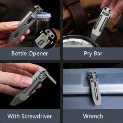 Teleskopwerkzeug aus Titanlegierung – Multifunktionale EDC-Campingausrüstung