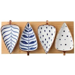 Tellerset „Nordic Leaf“ – Dekorative Servierteller für die Unterhaltung