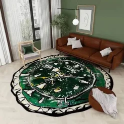 Teppich mit Ziffernblatt – Dekorative Zeitmessermatte