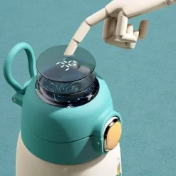 Thermosflasche für Kinder – Cartoon-Wasserflasche mit Temperaturanzeige