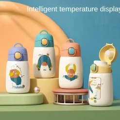 Thermosflasche für Kinder – Cartoon-Wasserflasche mit Temperaturanzeige
