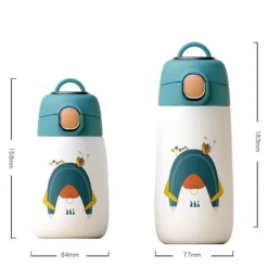 Thermosflasche für Kinder – Cartoon-Wasserflasche mit Temperaturanzeige