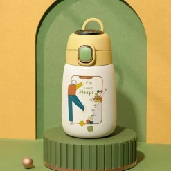 Thermosflasche für Kinder – Cartoon-Wasserflasche mit Temperaturanzeige