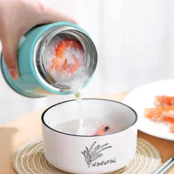 Thermoskanne aus Edelstahl für doppelte Mittagessen