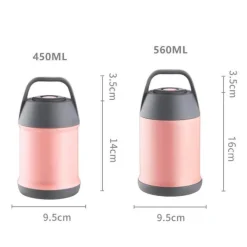 Thermoskanne aus Edelstahl für doppelte Mittagessen