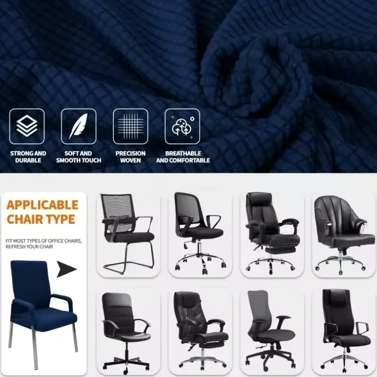 Thickened Jacquard Chair Cover – Stretchable Office Computer Chair