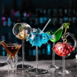 Thorn Fish Kelch - Einzigartiges Cocktail-Weinglas für elegante Partys
