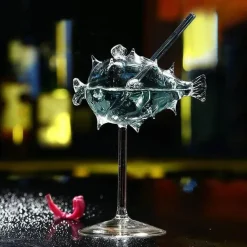 Thorn Fish Kelch - Einzigartiges Cocktail-Weinglas für elegante Partys