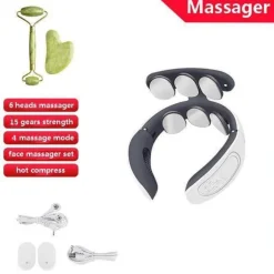Tiefenmassagegerät für Nacken und Schultern – 6-köpfiges Schmerzlinderungsgerät