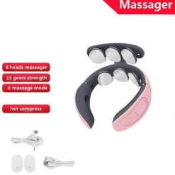 Tiefenmassagegerät für Nacken und Schultern – 6-köpfiges Schmerzlinderungsgerät