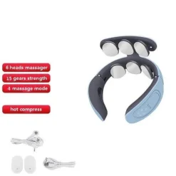 Tiefenmassagegerät für Nacken und Schultern – 6-köpfiges Schmerzlinderungsgerät