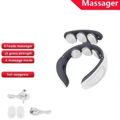 Tiefenmassagegerät für Nacken und Schultern – 6-köpfiges Schmerzlinderungsgerät