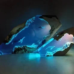 Tiefseetaucherlampe - Harz-Ozean-Dekor