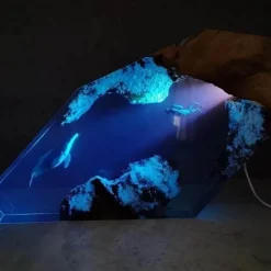 Tiefseetaucherlampe - Harz-Ozean-Dekor