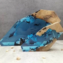 Tiefseetaucherlampe - Harz-Ozean-Dekor