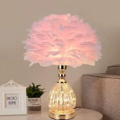 Tischlampe aus Federglas – Elegante Beleuchtung für die Inneneinrichtung